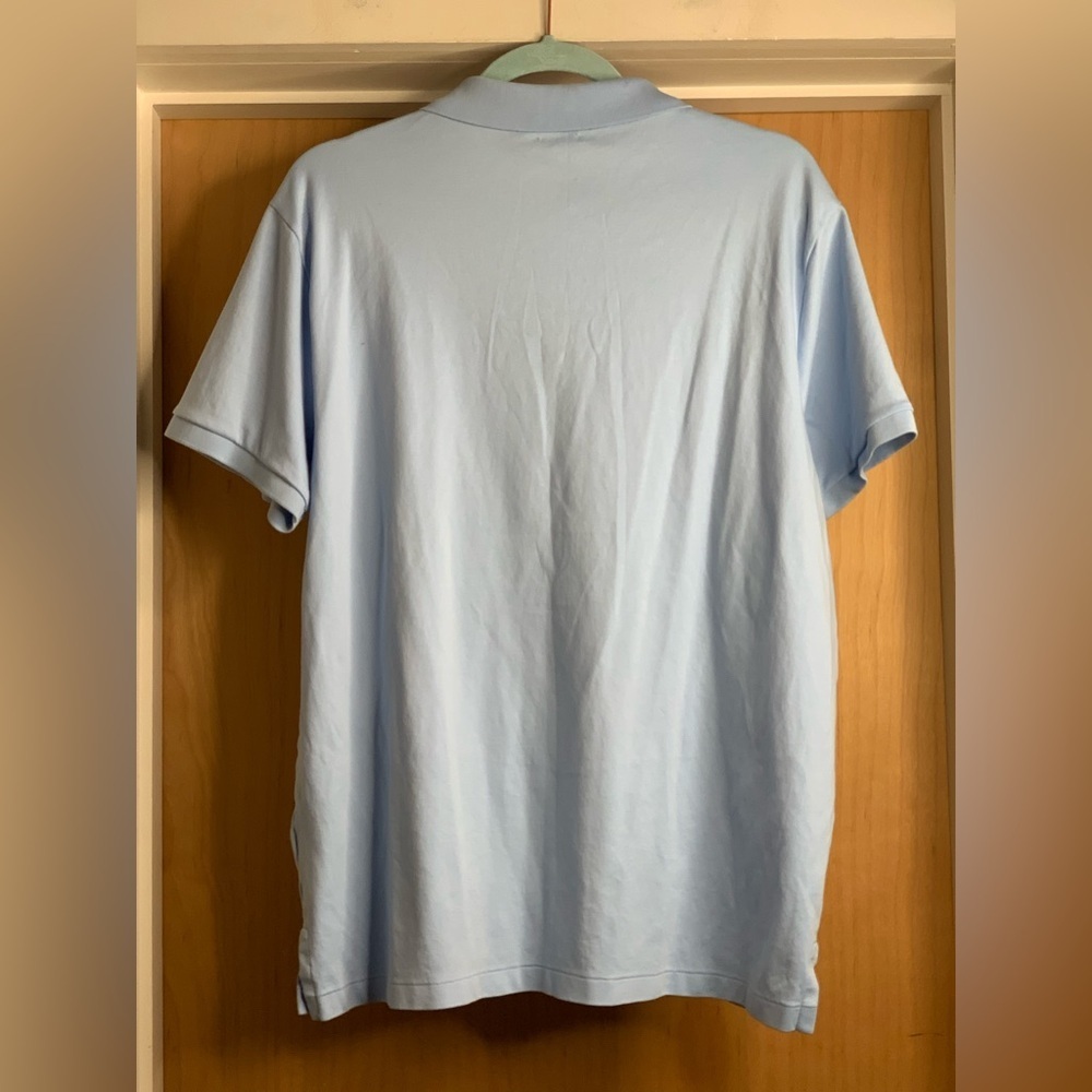 Polo by Ralph Lauren Men's Light Blue Polo Shirt. Size-X-Large - Picture 3 of 4